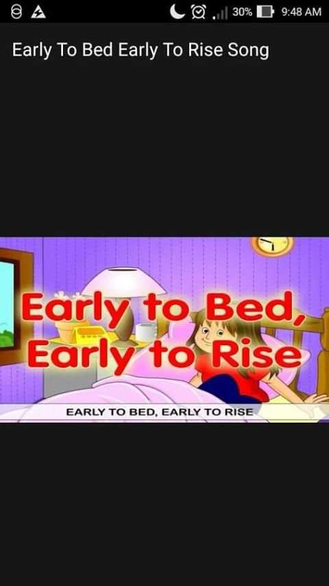 Early To Bed Early To Rise Song for Kids Offline 2 تصوير الشاشة