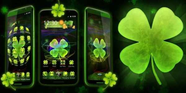 Tema Rainbow Clover 3D Lucky screenshot 1