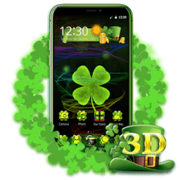 3D Lucky Clover Rainbow Theme иконка