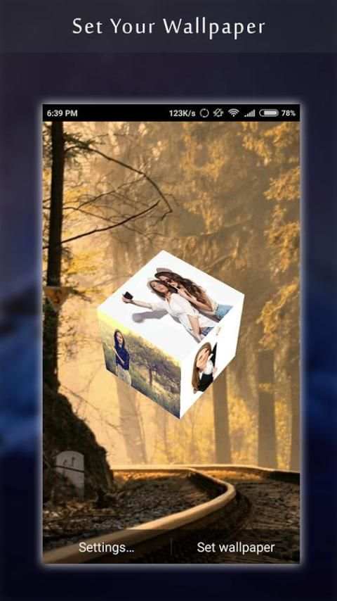 3D Photo Cube Live Wallpaper screenshot 1