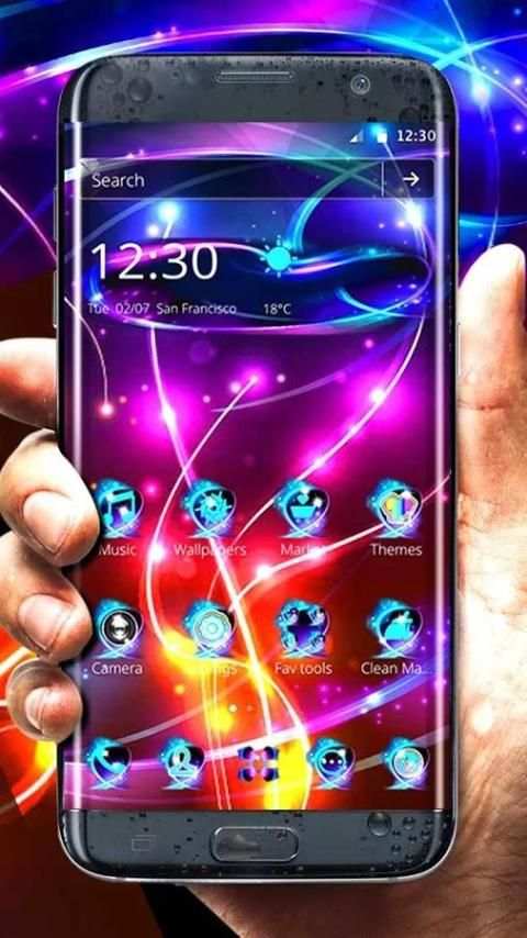 Neon Light Electric Wallpaper screenshot 2
