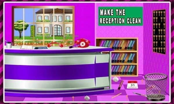 Hotel Room Cleaning Service - Cleanup Game screenshot 1