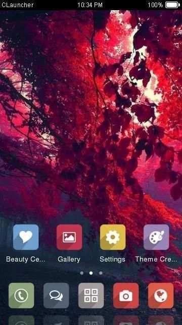 Red Tree Theme C Launcher screenshot 1