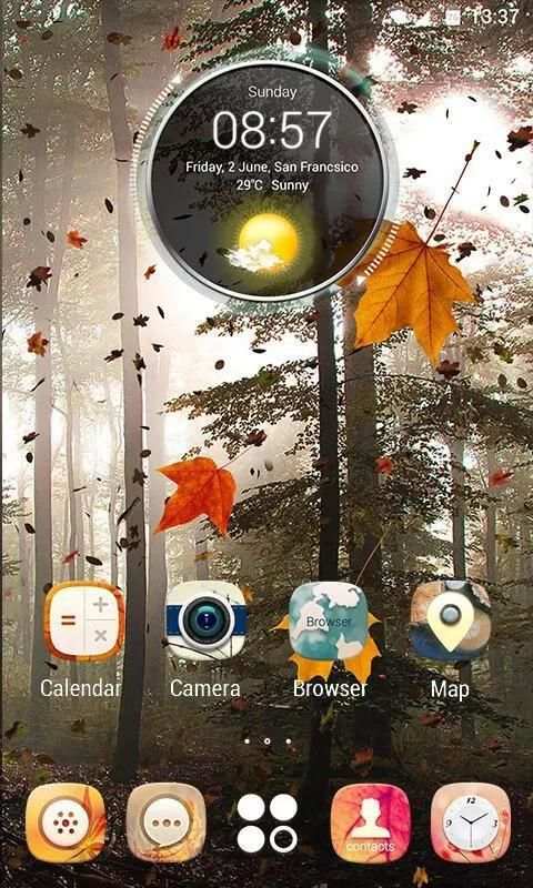 Maple Leaf 3D V Launcher Theme скриншот 3