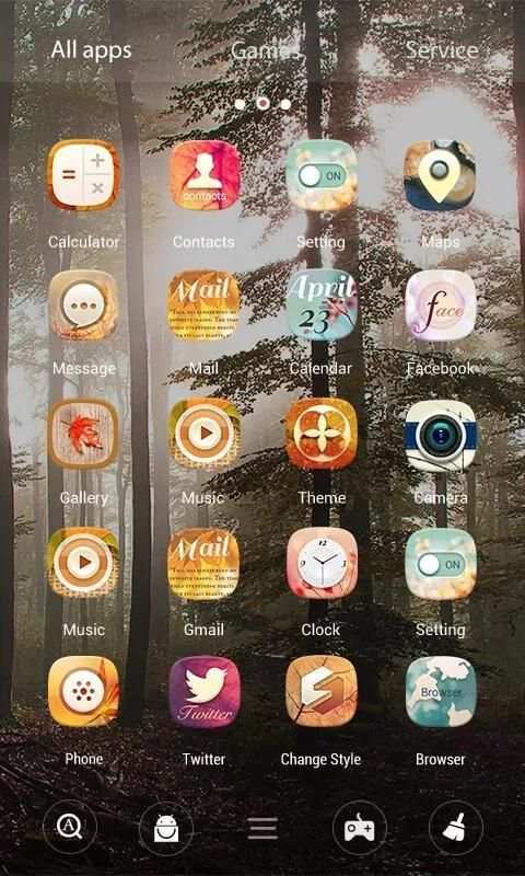 Maple Leaf 3D V Launcher Theme скриншот 2