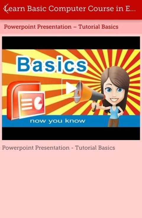 Learn Basic Computer Course Video (Learning Guide) स्क्रीनशॉट 1