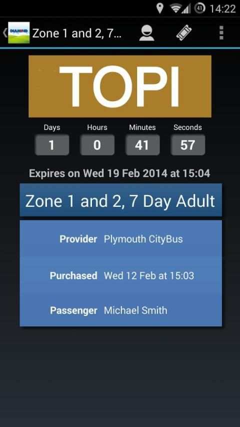 Diamond Bus M-tickets screenshot 1
