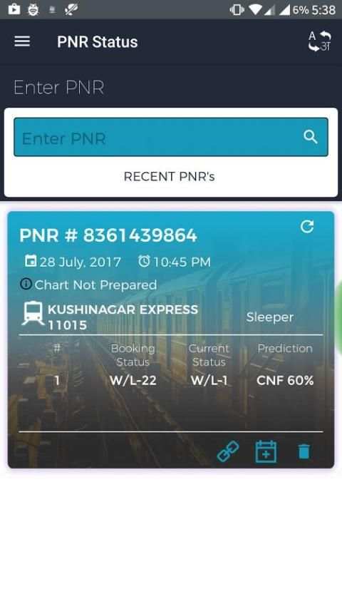 PNR Status & Running Status स्क्रीनशॉट 1