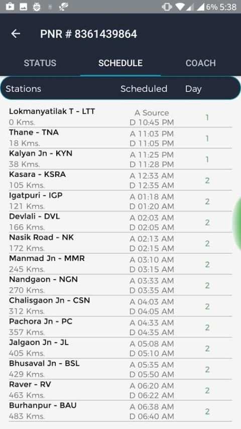 PNR Status & Running Status स्क्रीनशॉट 3