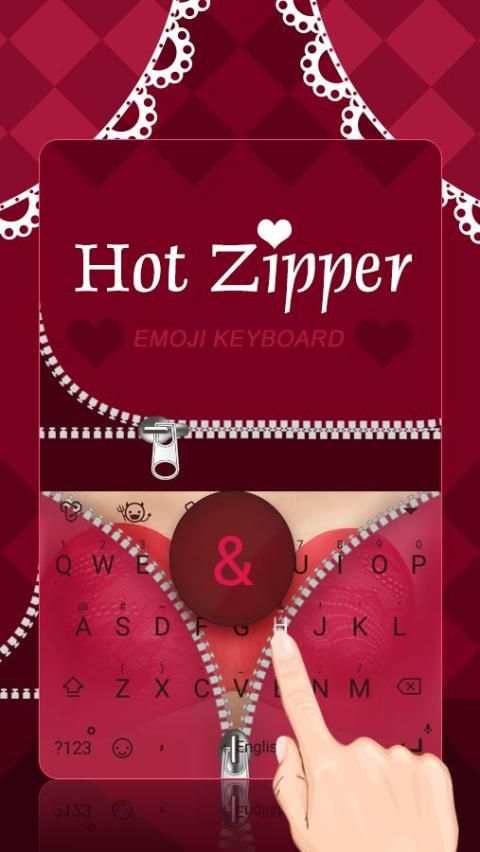 Hot Zipper Theme&Emoji Keyboard screenshot 3