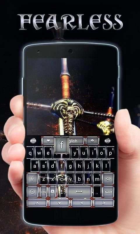 Fearless Go Keyboard Theme скриншот 1