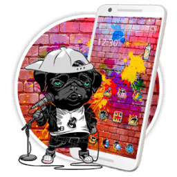 ikon Multicolored Graffiti Pup Theme