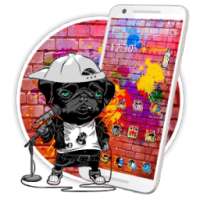 Multicolored Graffiti Pup Theme