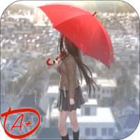 Schoolgirl and Rain Anime Live Wallpaper on 9Apps