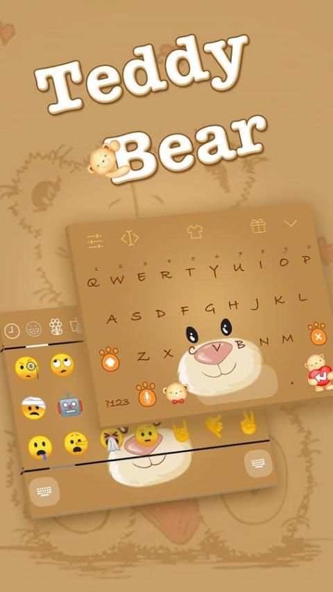 Emoji Keyboard - Teddy Bear скриншот 2