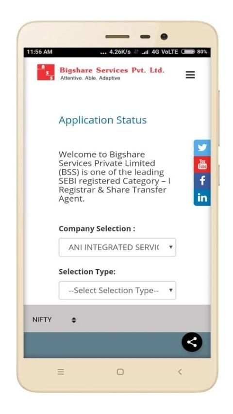IPO Allotment Status screenshot 3