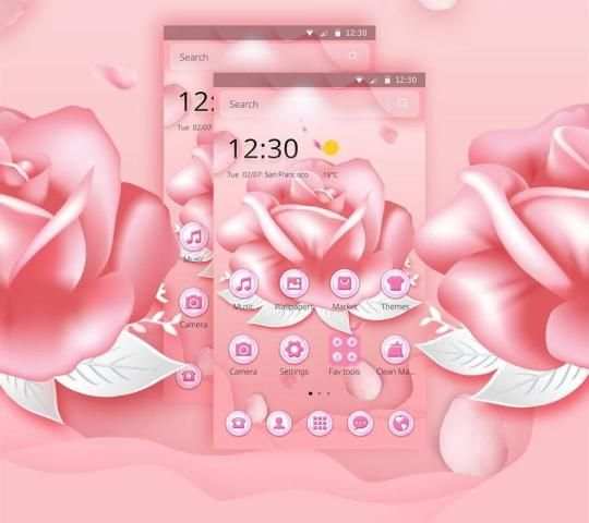 Pink Rose Love Theme screenshot 3
