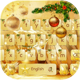 Gold Christmas Keyboard Theme icon