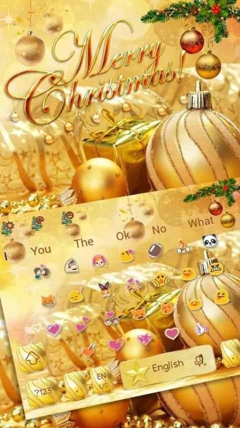 Natal Emas Tema Keyboard screenshot 2