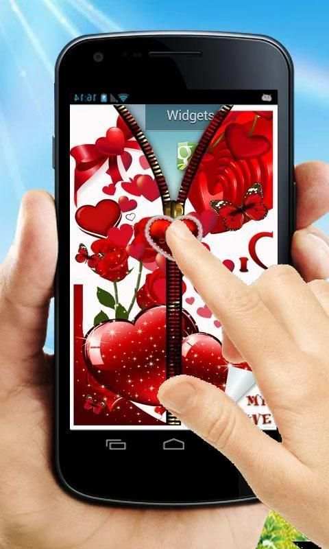 Love Zipper Lock Screen скриншот 3