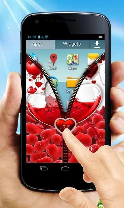 Love Zipper Lock Screen скриншот 5