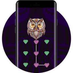 ikon Gemstone APP Lock Theme Owl Pin Lock Screen