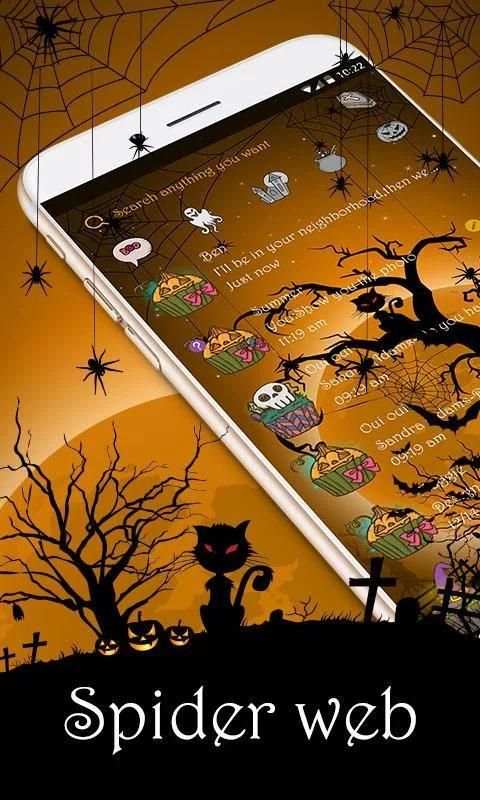 (FREE) GO SMS SPIDER WEB THEME скриншот 5