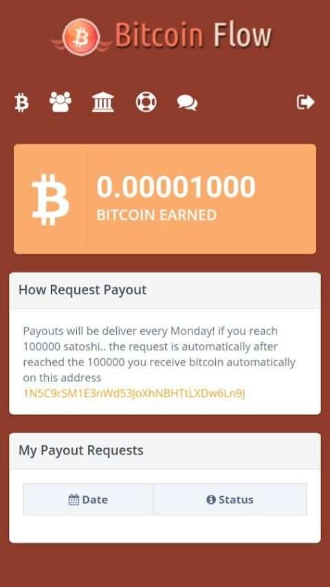 Bitcoin Flow - Free Bitcoin screenshot 1