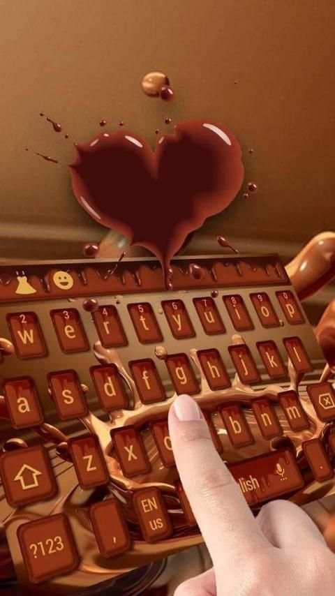 Chocolate Love keyboard 2 تصوير الشاشة