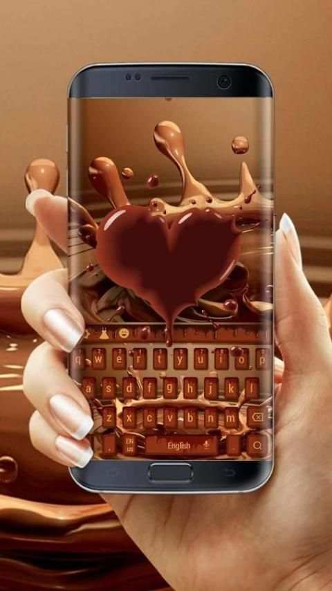 Chocolate Love keyboard 3 تصوير الشاشة