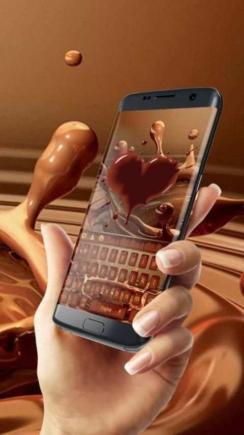 Chocolate Love keyboard 1 تصوير الشاشة