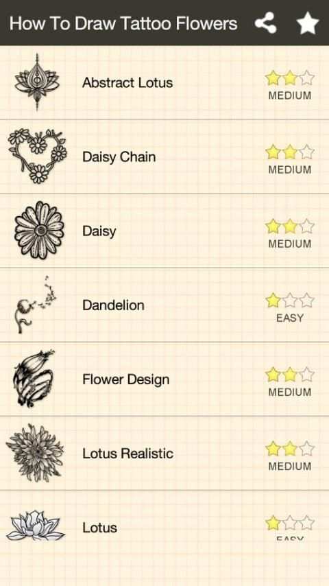 How To Draw Flowers Tattoo скриншот 5