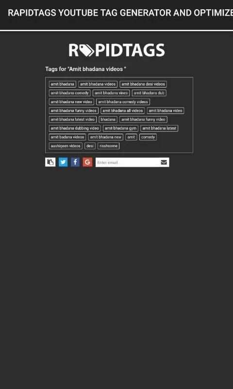 YouTube Tag Generator скриншот 1