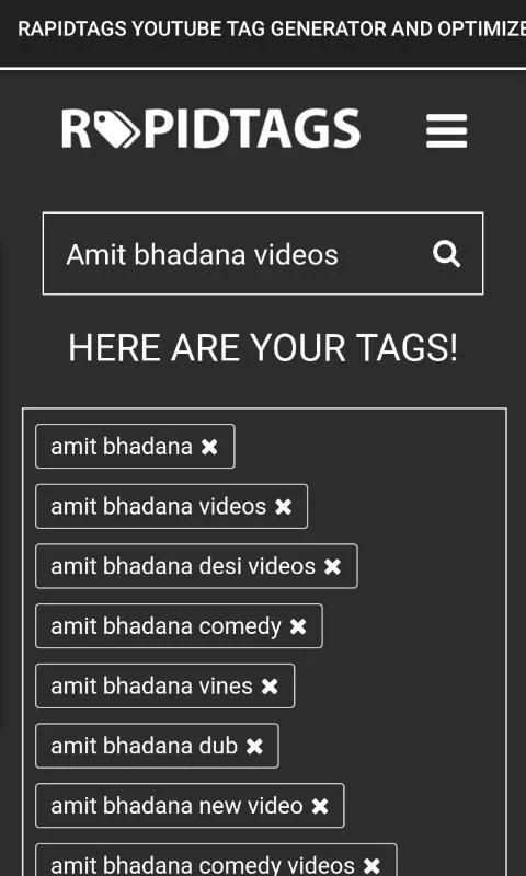 YouTube Tag Generator скриншот 2
