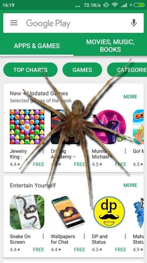 Spider on Screen Funny Joke 3 تصوير الشاشة