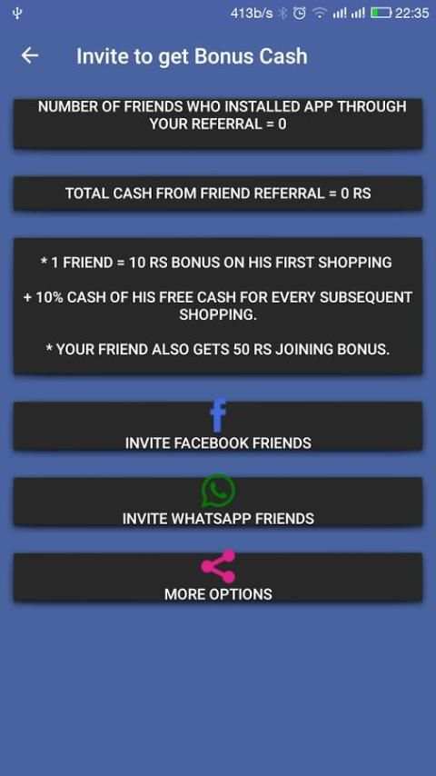 PaisaBackApp Free Cash Reward for Shopping Online screenshot 1