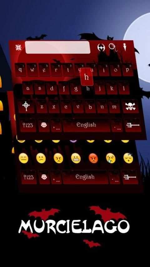 Vampire Keyboard Theme 2 تصوير الشاشة