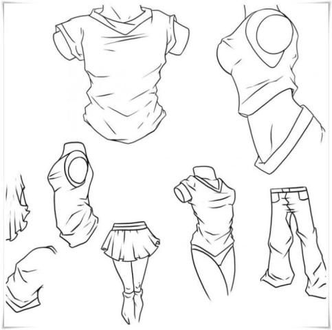 Anime clothes hotsell drawing girl