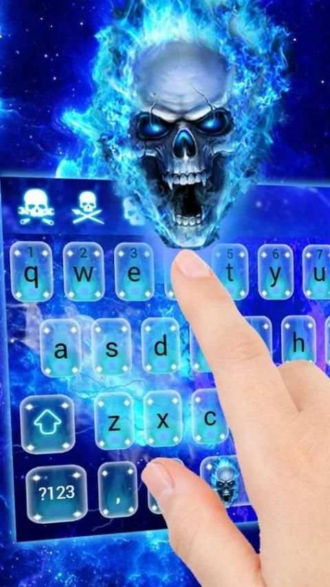 Hell Fire Skull Galaxy Magic Keyboard screenshot 6