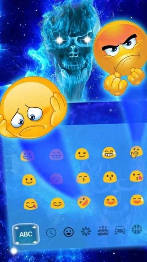 Hell Fire Skull Galaxy Magic Keyboard screenshot 5