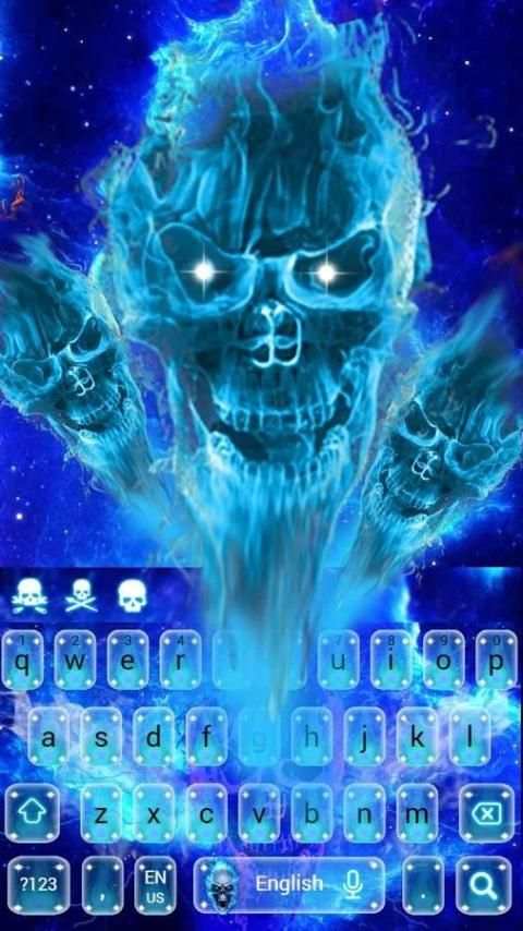 Hell Fire Skull Galaxy Magic Keyboard screenshot 4