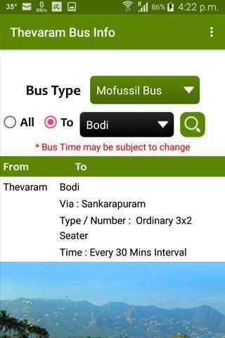 Thevaram Bus Info screenshot 7