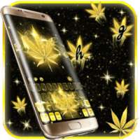 Golden Weed Rasta Shiny Keyboard Theme on 9Apps