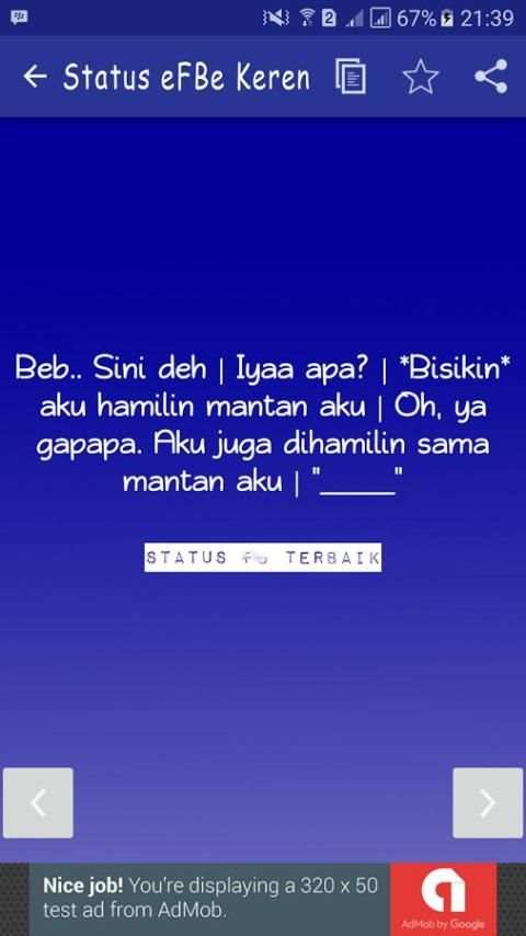 Status eFBe Keren Kekinian 1 تصوير الشاشة
