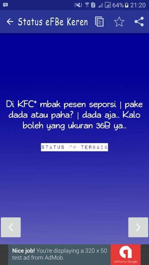 Status eFBe Keren Kekinian 4 تصوير الشاشة