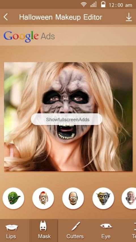 Halloween Makeup Editor 1 تصوير الشاشة