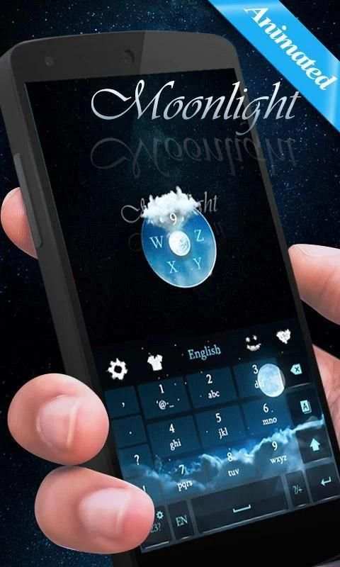 Moonlight GO Keyboard Animated Theme скриншот 5