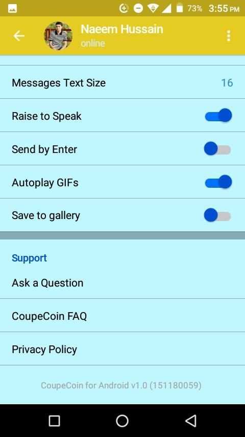 Coupecoin - Instant Messenger screenshot 1