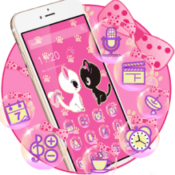 Pink Lovely Kitty Cat Theme icon