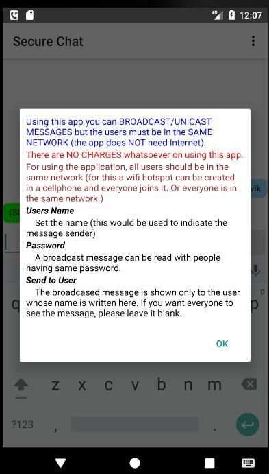 Secure Local Chat (without Internet, offline chat) скриншот 1